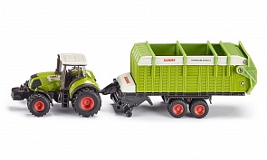 Трактор с загрузочным бункером, зеленый, 1:87 (Siku, 1846k)